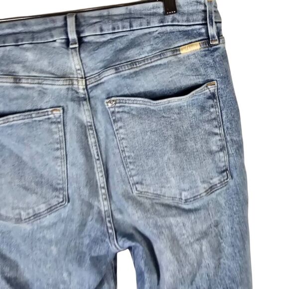 Stylish Blue DistressedHigh Waist h&m Skinny Jeans - Picture 4 of 13